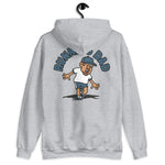 Running Brown Hair Tan Skin Tone No-Glasses Moustache & Chin Beard Dad Hoodie