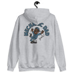 Mechanic Black Hair Dark Skin Tone Glasses Moustache Dad Hoodie