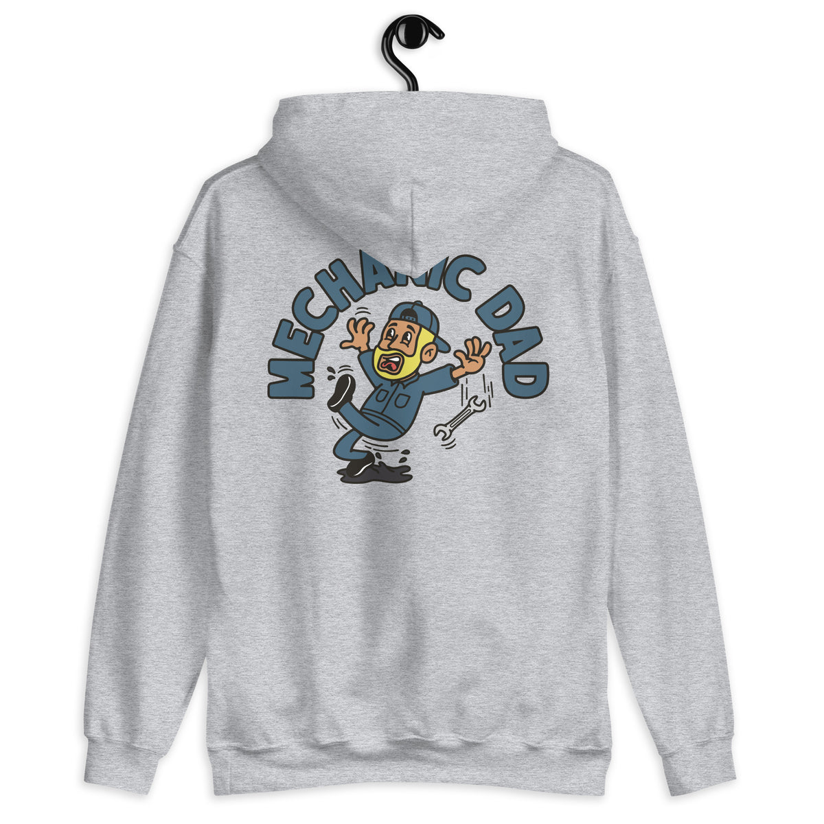 Mechanic Blond Hair Tan Skin Tone No-Glasses Beard Dad Hoodie