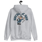 Mechanic Brown Hair Light Skin Tone Glasses Stubble Dad Hoodie