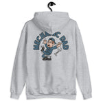 Mechanic Brown Hair Light Skin Tone No-Glasses Stubble Dad Hoodie