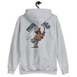 Fishing Black Hair Dark Skin Tone Glasses Beard Dad Hoodie