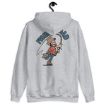 Fishing Black Hair Light Skin Tone No-Glasses Beard Dad Hoodie