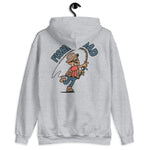 Fishing Black Hair Tan Skin Tone Glasses Moustache Dad Hoodie