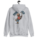 Fishing Brown Hair Dark Skin Tone Glasses Moustache Dad Hoodie