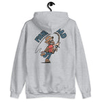 Fishing Brown Hair Light Skin Tone Glasses Beard Dad Hoodie