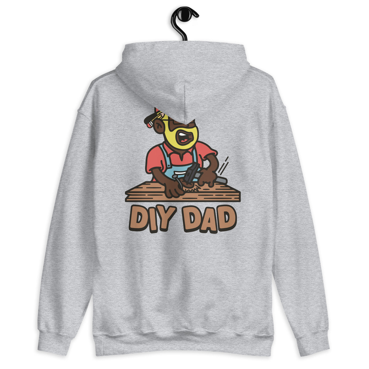 DIY Blond Hair Dark Skin Tone Glasses Beard Dad Hoodie