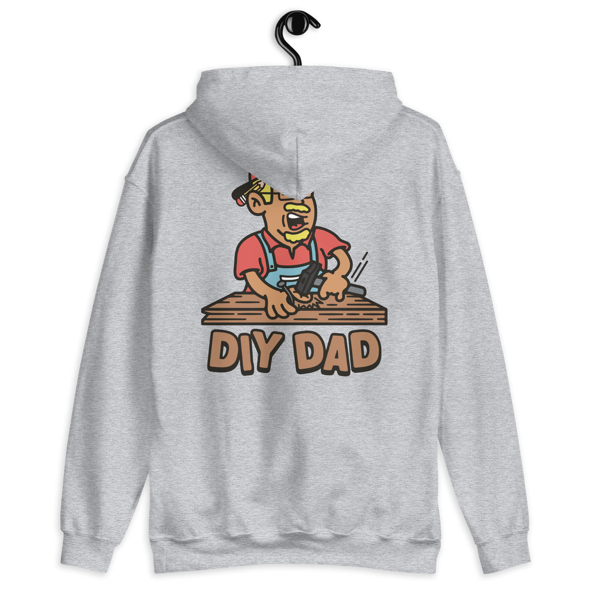DIY Blond Hair Tan Skin Tone Glasses Moustache & Chin Beard Dad Hoodie