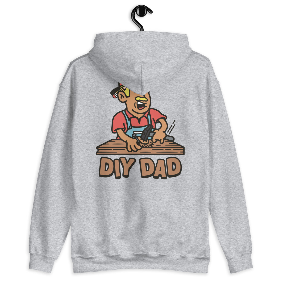 DIY Blond Hair Tan Skin Tone No-Glasses Moustache Dad Hoodie