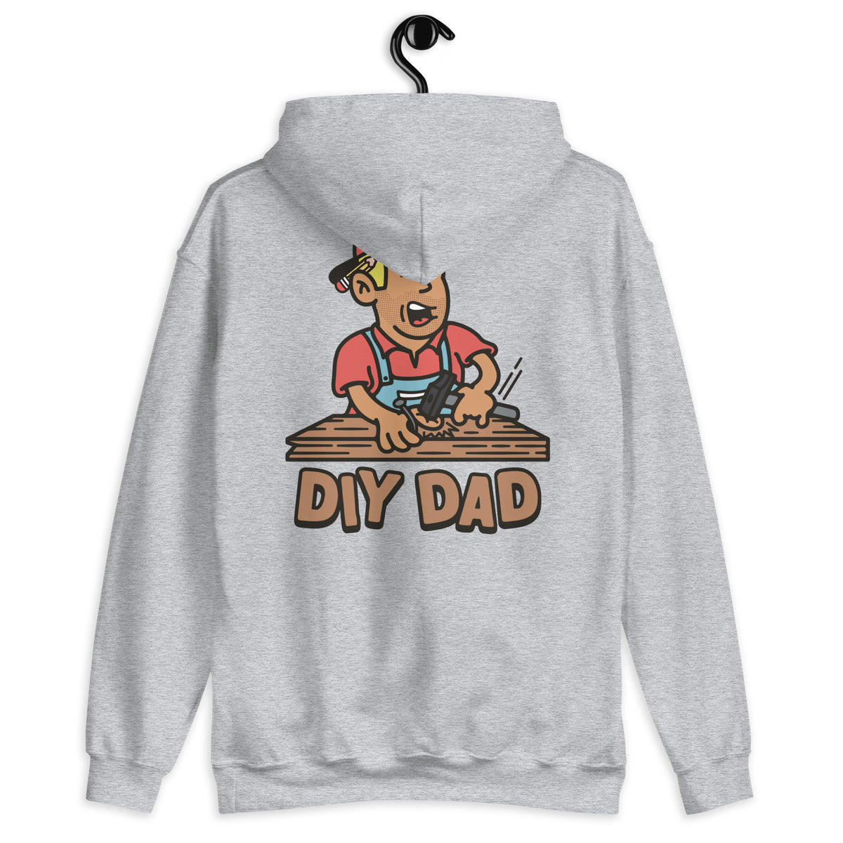 DIY Blond Hair Tan Skin Tone No-Glasses Stubble Dad Hoodie