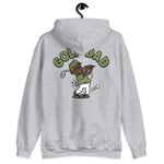 Golf Brown Hair Dark Skin Tone Glasses Stubble Dad Hoodie