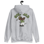 Golf Brown Hair Dark Skin Tone No-Glasses Beard Dad Hoodie