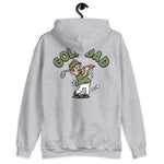 Golf Brown Hair Light Skin Tone No-Glasses Moustache Dad Hoodie