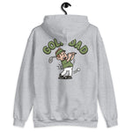 Golf Brown Hair Light Skin Tone No-Glasses Stubble Dad Hoodie