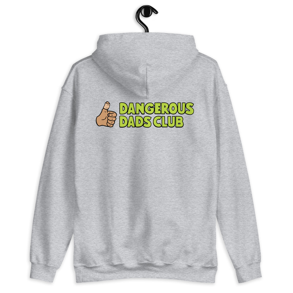 Dangerous Dads Club Hoodie - L.green logo with tan thumb