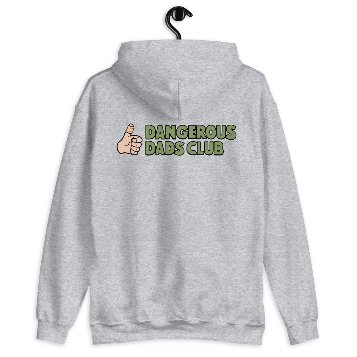Dangerous Dads Club Hoodie - Green logo with light thumb