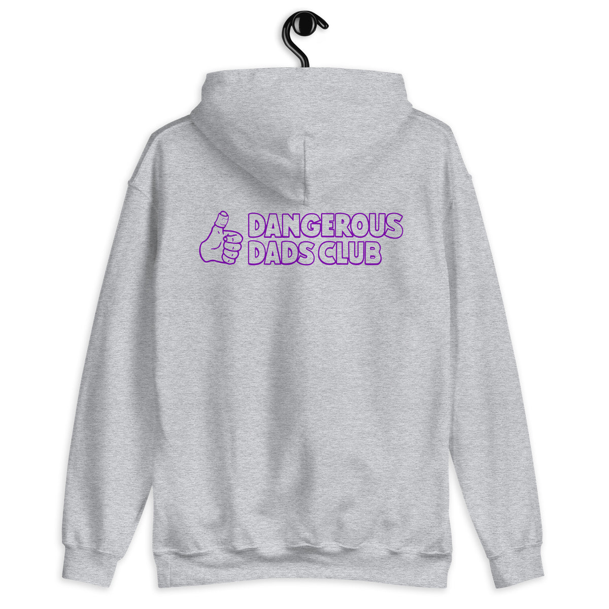 Dangerous Dads Club Hoodie - purple outline logo