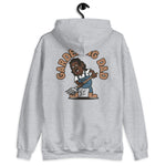 Gardening Black Hair Dark Skin Tone No-Glasses Long Moustache Dad Hoodie