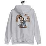 Gardening Black Hair Light Skin Tone Glasses Long Moustache & Chin Beard Dad Hoodie