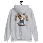 Gardening Black Hair Tan Skin Tone Glasses Medium Moustache Dad Hoodie