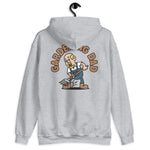 Gardening Blond Hair Light Skin Tone No-Glasses Bald Moustache & Chin Beard Dad Hoodie