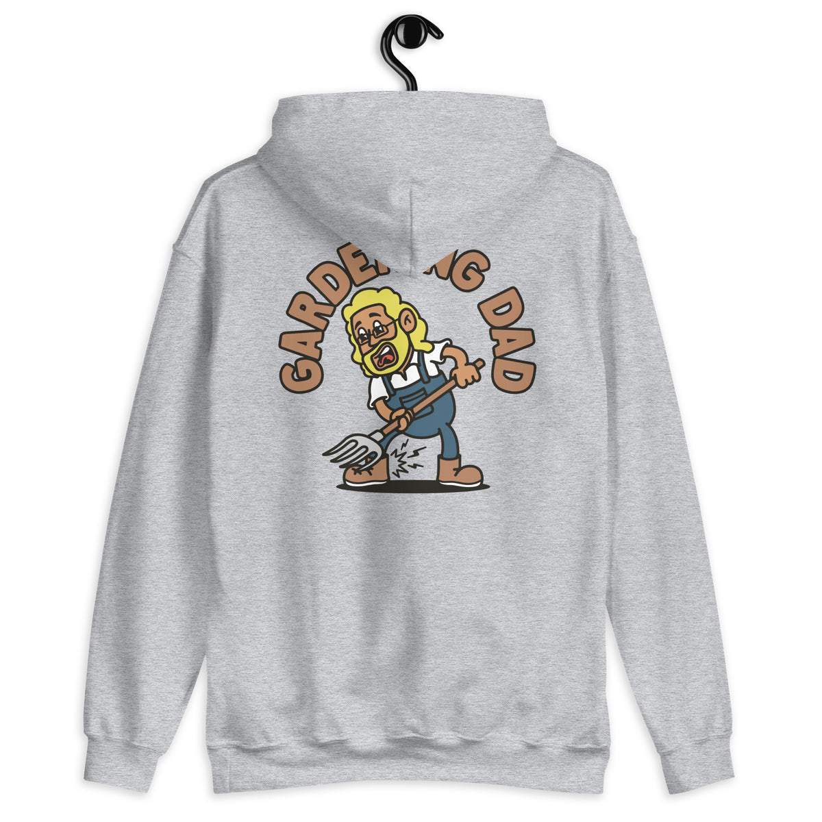 Gardening Blond Hair Tan Skin Tone Glasses Long Beard Dad Hoodie