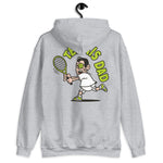 Tennis Black Hair Light Skin Tone Glasses Medium Stubble Dad Hoodie