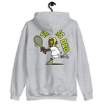 Tennis Blond Hair Dark Skin Tone No-Glasses Short Beard Dad Hoodie