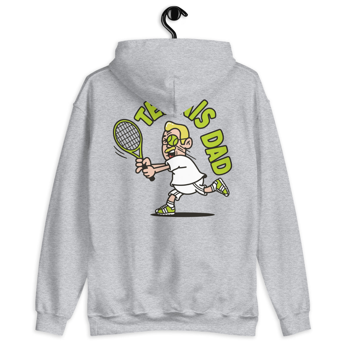 Tennis Blond Hair Light Skin Tone Glasses Medium Moustache Dad Hoodie
