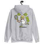 Tennis Blond Hair Light Skin Tone No-Glasses Medium Moustache Dad Hoodie