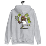 Tennis Brown Hair Dark Skin Tone No-Glasses Long Beard Dad Hoodie