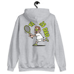 Tennis Brown Hair Light Skin Tone Glasses Medium Moustache Dad Hoodie