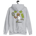 Tennis Brown Hair Tan Skin Tone Glasses Bald Stubble Dad Hoodie