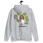 Tennis Brown Hair Tan Skin Tone No-Glasses Long Moustache Dad Hoodie