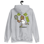 Tennis Brown Hair Tan Skin Tone No-Glasses Medium Stubble Dad Hoodie