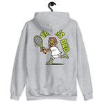 Tennis Brown Hair Tan Skin Tone No-Glasses Short Moustache Dad Hoodie