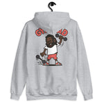 Gym Black Hair Dark Skin Tone Glasses Long Beard Dad Hoodie