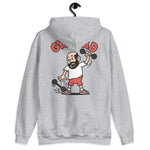 Gym Black Hair Light Skin Tone No-Glasses Bald Beard Dad Hoodie