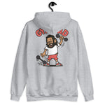 Gym Black Hair Tan Skin Tone Glasses Long Beard Dad Hoodie