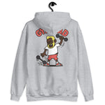 Gym Blond Hair Dark Skin Tone Glasses Medium Beard Dad Hoodie