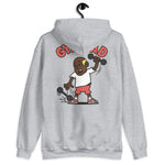 Gym Blond Hair Dark Skin Tone No-Glasses Bald Stubble Dad Hoodie