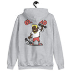 Gym Blond Hair Dark Skin Tone No-Glasses Medium Moustache & Chin Beard Dad Hoodie