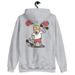 Gym Blond Hair Light Skin Tone No-Glasses Short Moustache & Chin Beard Dad Hoodie