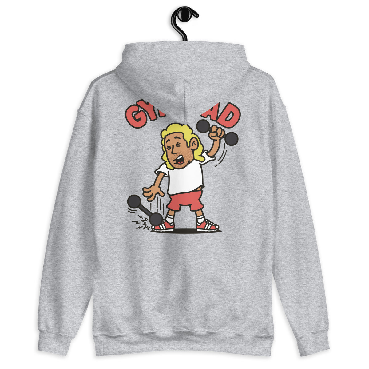 Gym Blond Hair Tan Skin Tone No-Glasses Long Stubble Dad Hoodie