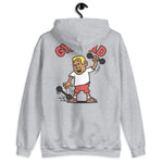 Gym Blond Hair Tan Skin Tone No-Glasses Short Moustache Dad Hoodie