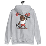 Gym Brown Hair Dark Skin Tone No-Glasses Long Beard Dad Hoodie