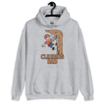 Climbing Brown Hair Light Skin Tone No-Glasses Stubble Dad Hoodie