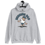 Running Blond Hair Light Skin Tone No-Glasses Stubble Dad Hoodie