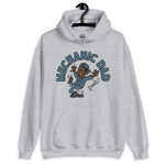 Mechanic Black Hair Dark Skin Tone No-Glasses Stubble Dad Hoodie