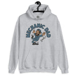 Mechanic Black Hair Tan Skin Tone No-Glasses Beard Dad Hoodie